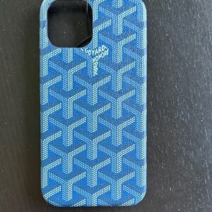 Goyard Blue Patterned Phone Case